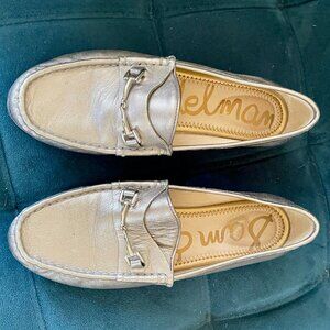 SAM EDELMAN Silver Tone Hardware Loafters